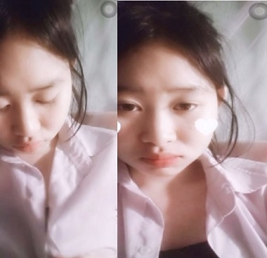 Em học sinh bị người yêu lừa khoe vú - sex clip